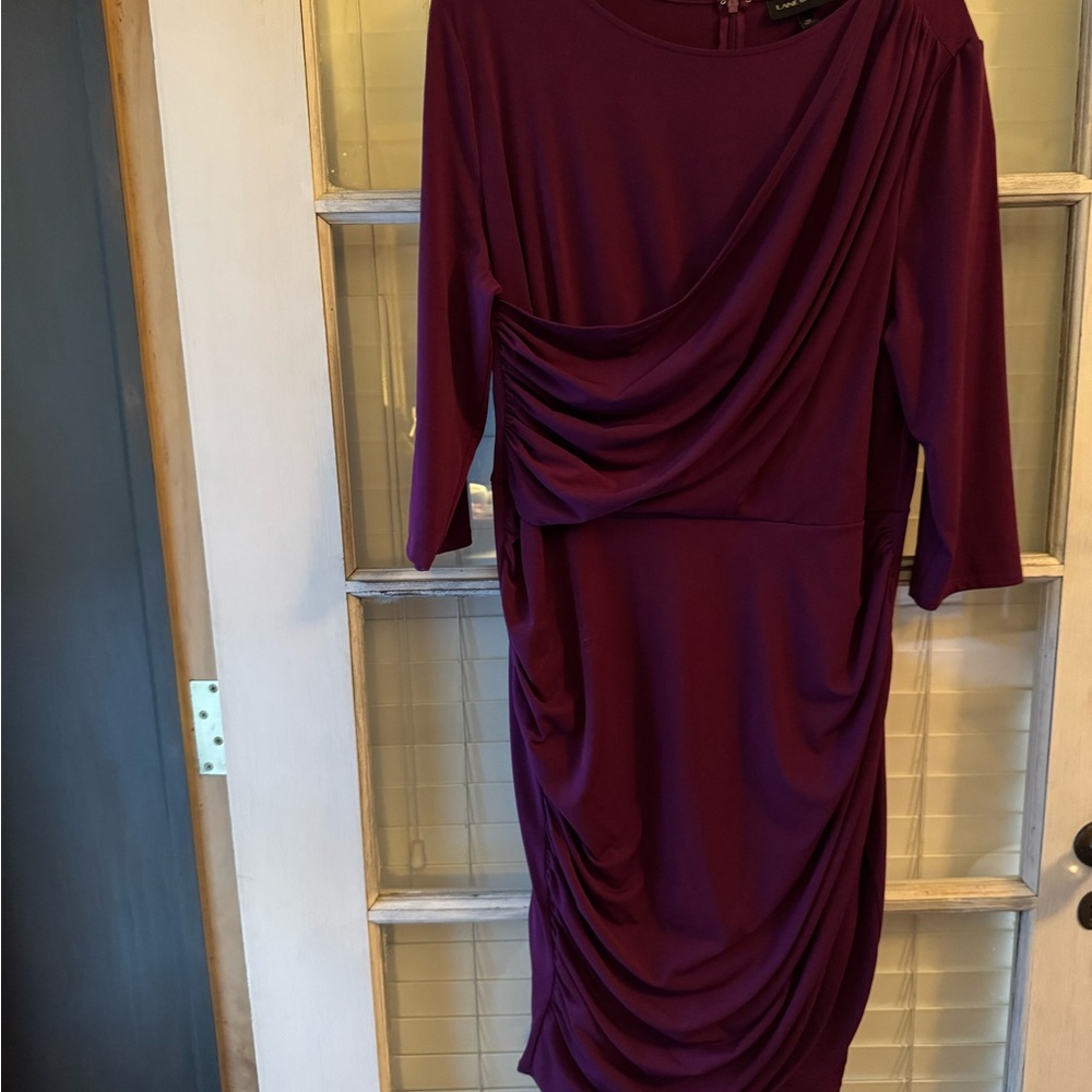 Lane Bryant Rich Purple Long Sleeve Dress